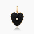 Malene Onyx Heart Clip