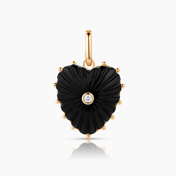 Malene Onyx Heart Clip