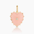 Malene Pink Jade Heart Clip