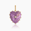 Malene Purple Mica Heart Clip