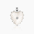 Malene Silver Mother Of Pearl Heart Bail