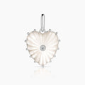 Malene Silver Mother Of Pearl Heart Clip