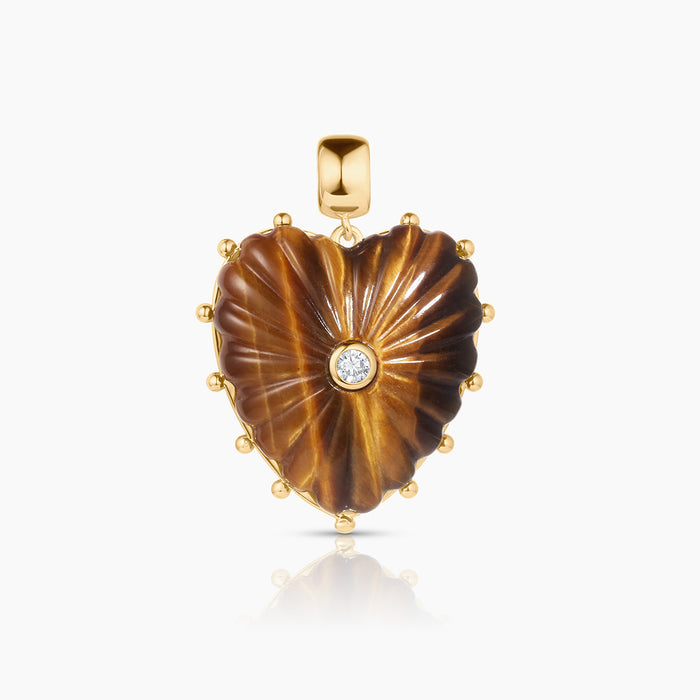 Malene Tiger’s Eye Heart Bail