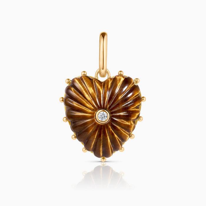 Malene Tiger’s Eye Heart Clip