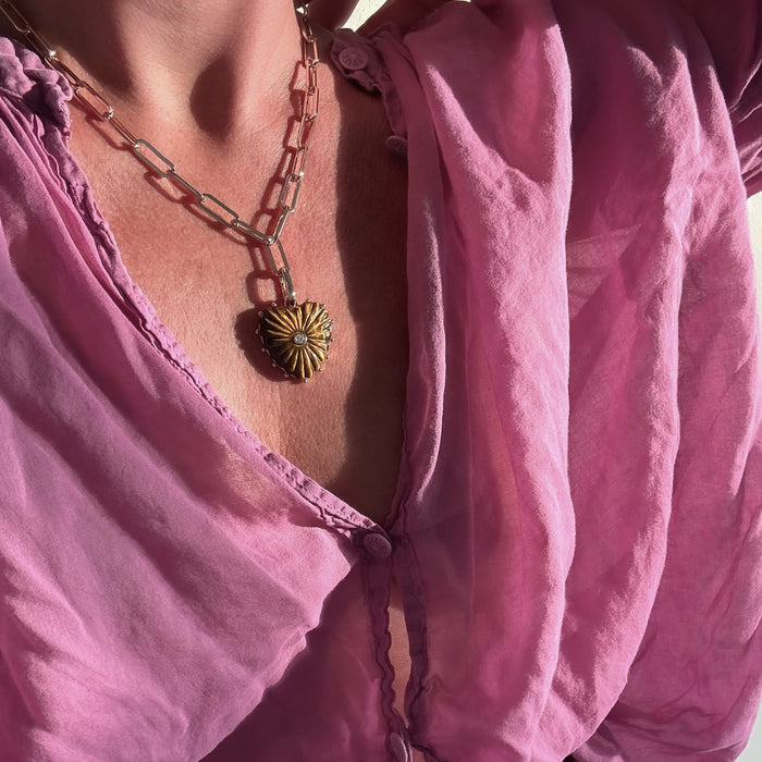 Malene Tiger’s Eye Heart Clip