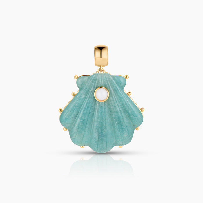Marea Amazonite Shell Bail