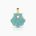 Marea Amazonite Shell Bail