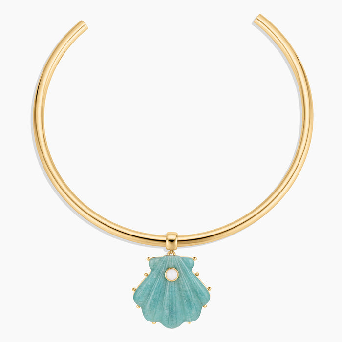 Marea Amazonite Shell Bail
