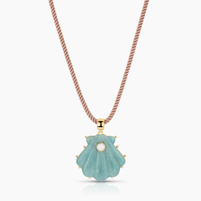 Marea Amazonite Shell Bail