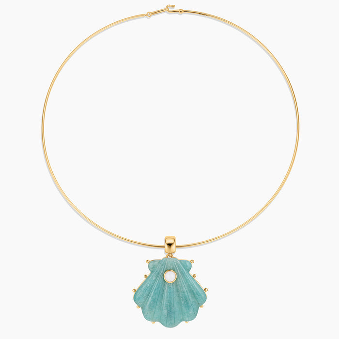 Marea Amazonite Shell Bail