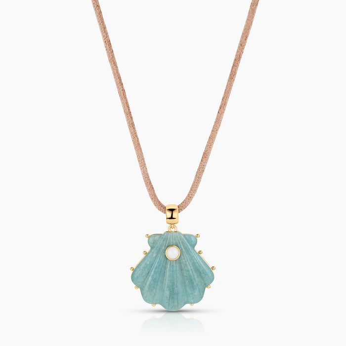 Marea Amazonite Shell Bail
