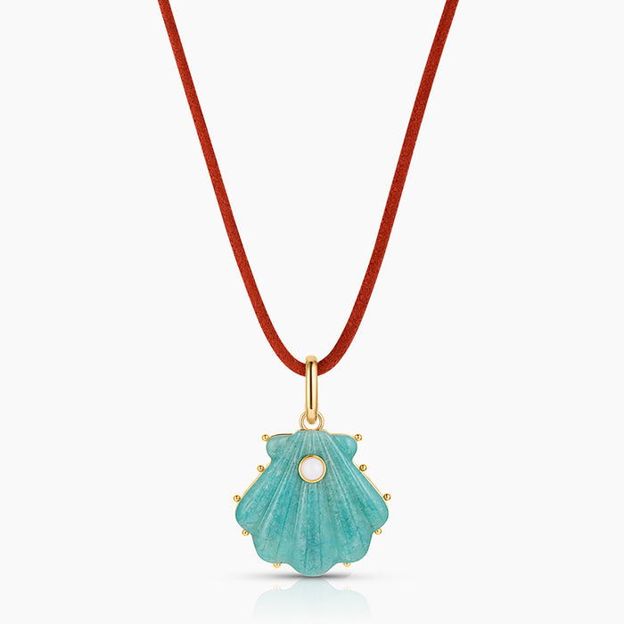 Marea Amazonite Shell Clip