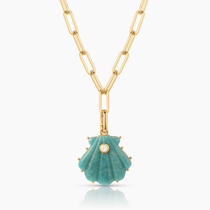 Marea Amazonite Shell Clip
