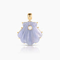 Marea Blue Lace Shell Bail
