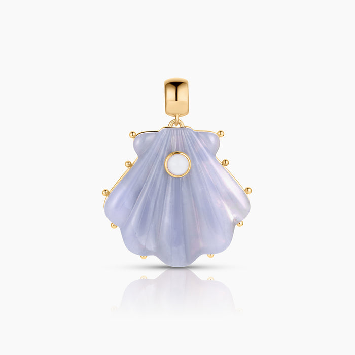 Marea Blue Lace Shell Bail