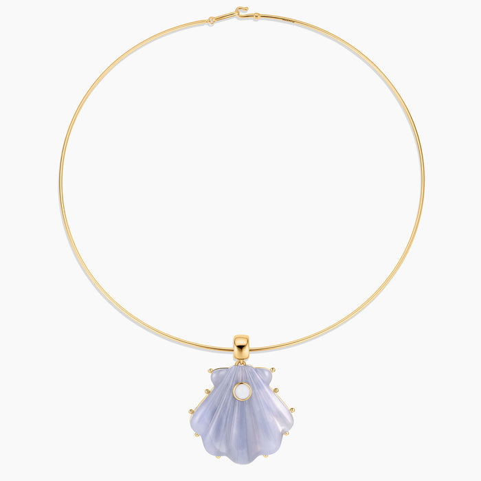 Marea Blue Lace Shell Bail