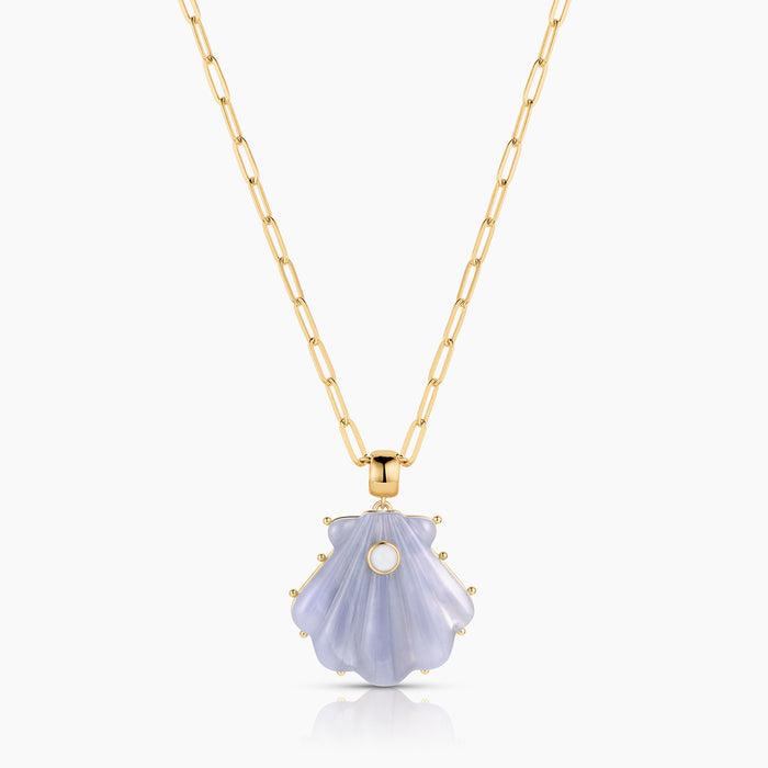 Marea Blue Lace Shell Bail