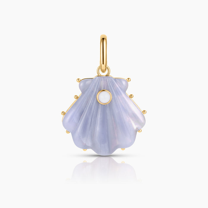 Marea Blue Lace Shell Clip