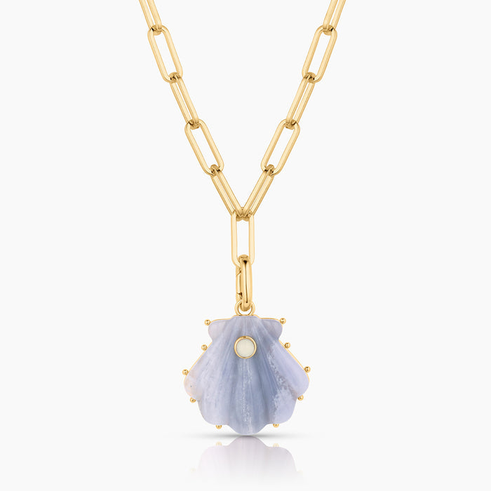 Marea Blue Lace Shell Clip