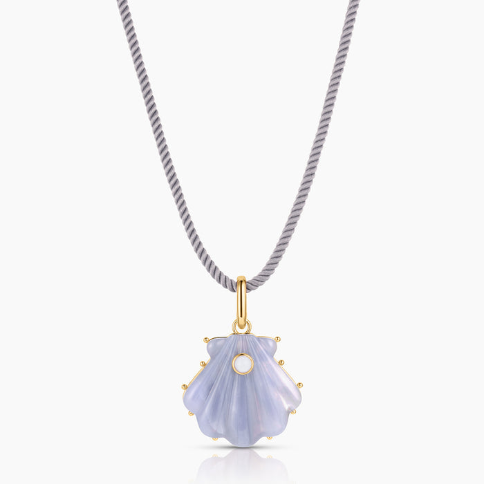 Marea Blue Lace Shell Clip
