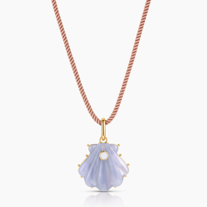 Marea Blue Lace Shell Clip