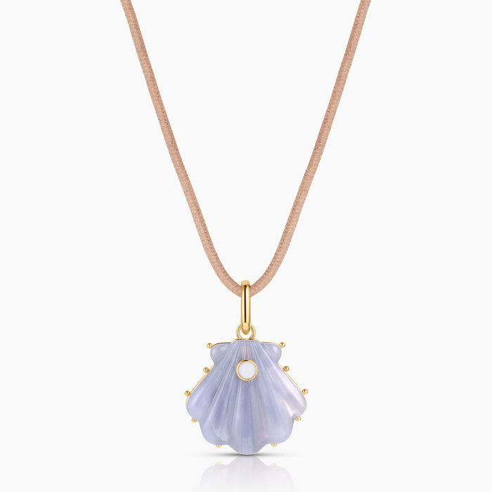 Marea Blue Lace Shell Clip