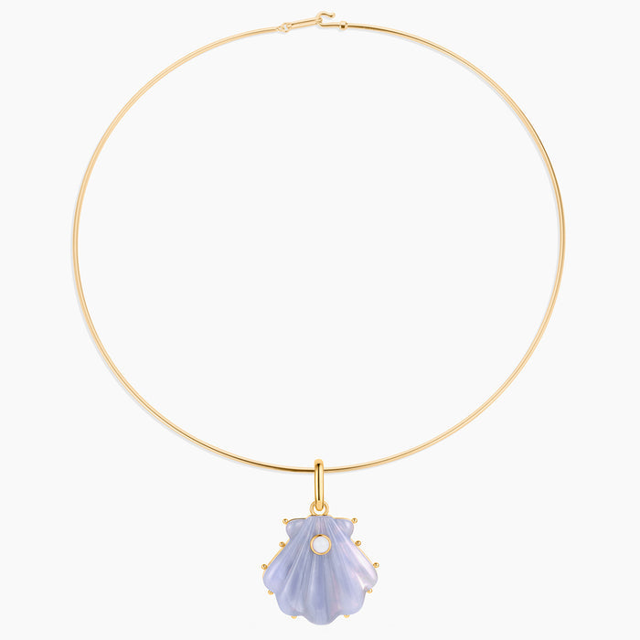 Marea Blue Lace Shell Clip