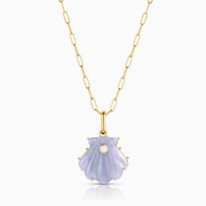 Marea Blue Lace Shell Clip
