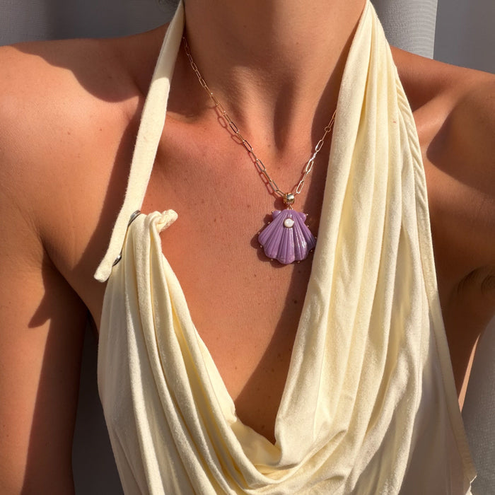 Marea Purple Mica Shell Bail