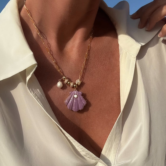 Marea Purple Mica Shell Bail