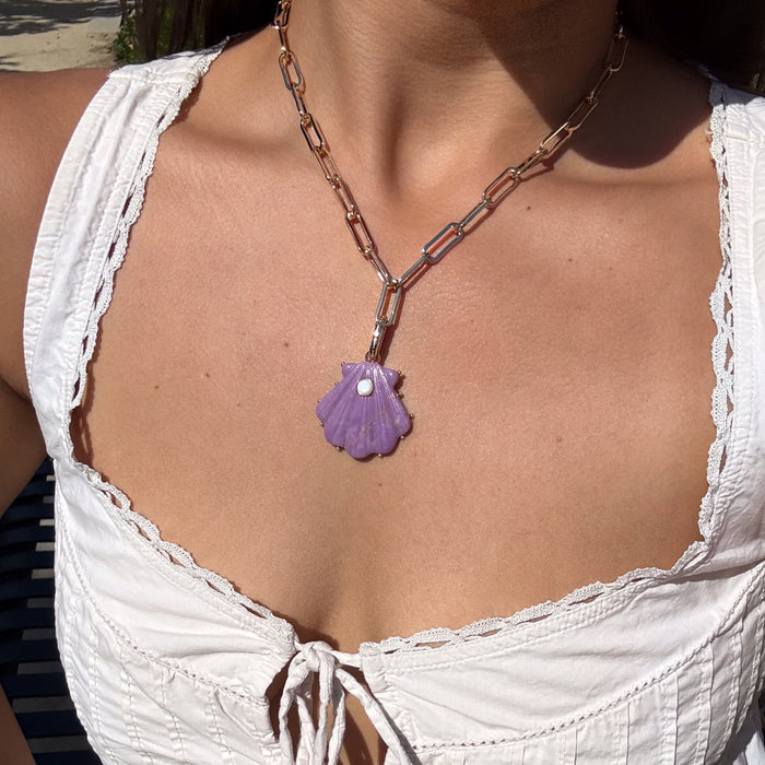 Marea Purple Mica Shell Clip
