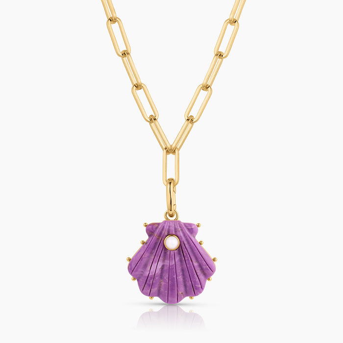 Marea Purple Mica Shell Clip