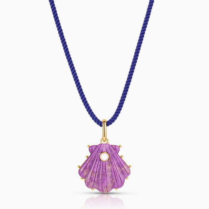 Marea Purple Mica Shell Clip