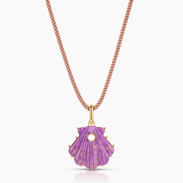 Marea Purple Mica Shell Clip