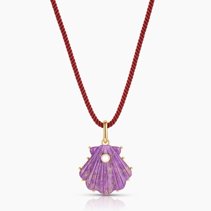 Marea Purple Mica Shell Clip