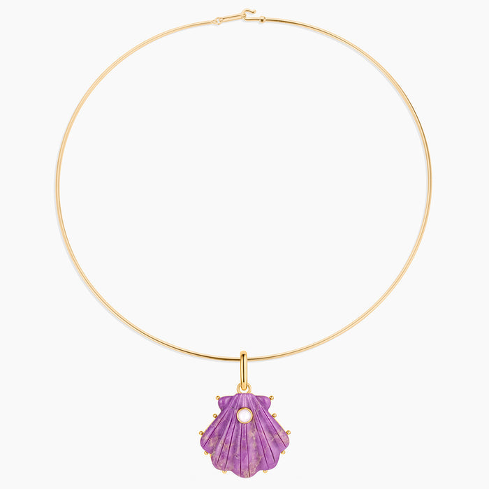 Marea Purple Mica Shell Clip