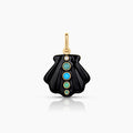 Maris Black Enamel Shell Clip
