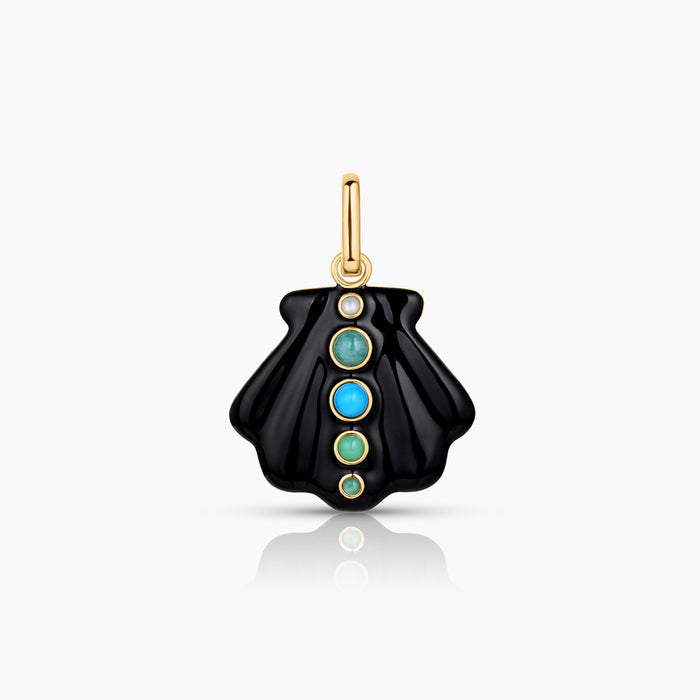 Maris Black Enamel Shell Clip