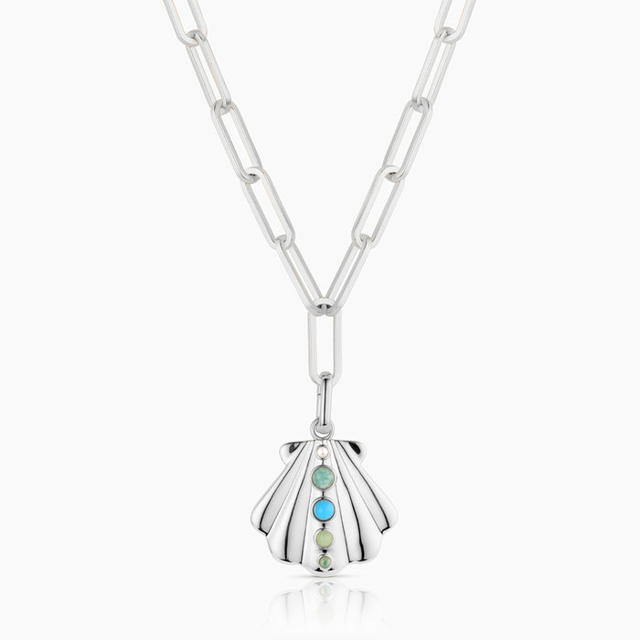 Rhodium Plated / 18" Allegra Chunky Paperclip Chain