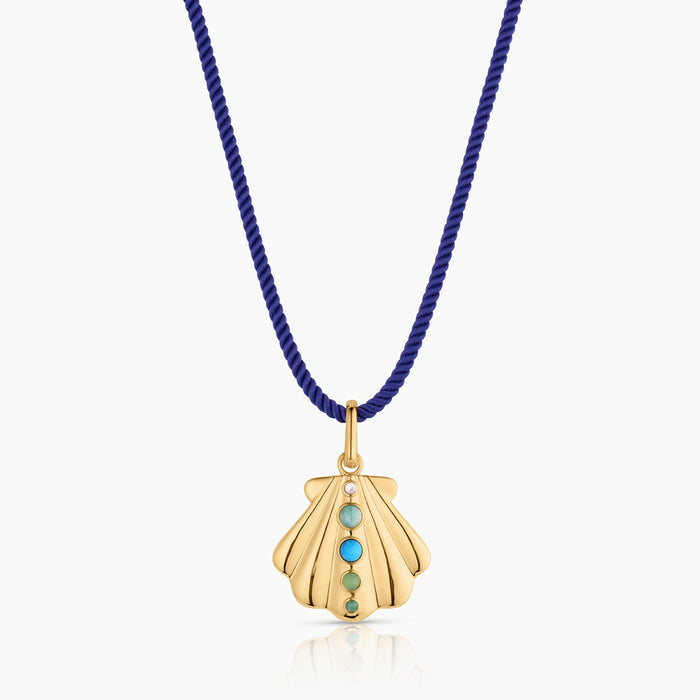 14k Gold Plated / Coco Deep Sea Silk Cord