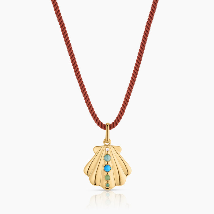 Maris Shell Silk Cord Necklace