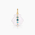 Maris White Enamel Shell Clip