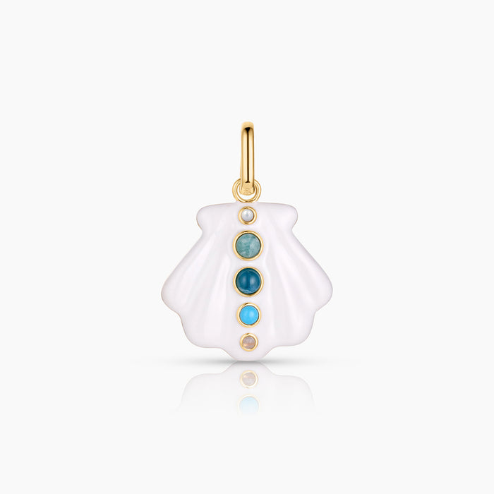 Maris White Enamel Shell Clip