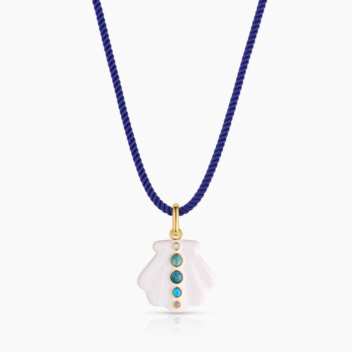 Maris White Enamel Shell Clip