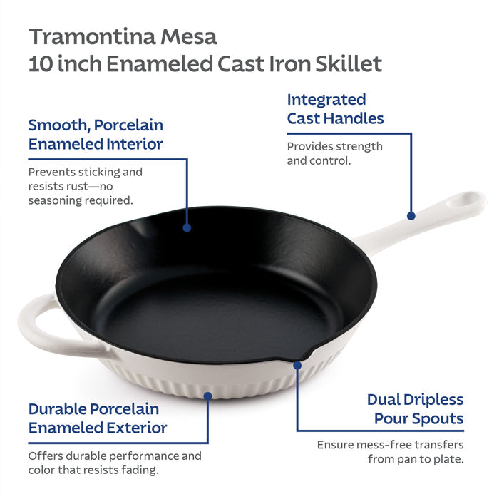 Mesa 10 Inch Enameled Cast Iron Skillet