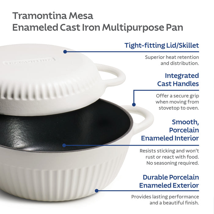 Mesa 2-Piece Enameled Cast Iron Multipurpose Bread Oven