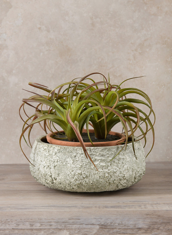 Mesquite Chalk Stone Moss Green Low Bowl Decor Jamali Garden 15.5in Diameter - Large EACH