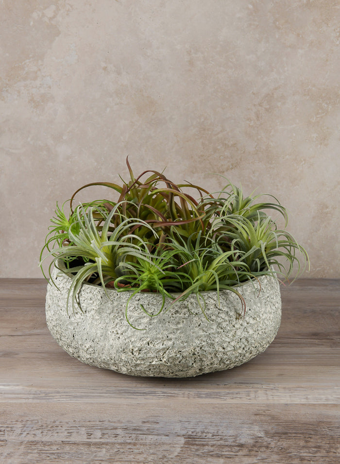 Mesquite Chalk Stone Moss Green Low Bowl Decor Jamali Garden 12in Diameter - Medium EACH