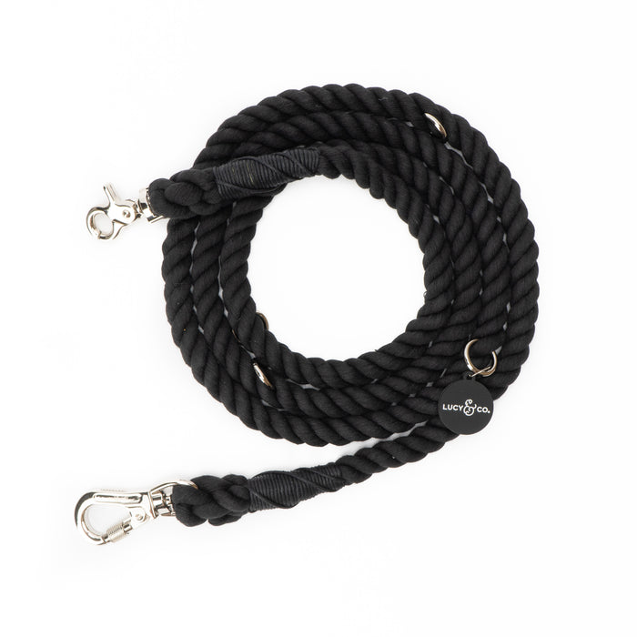 Midnight Hands-Free Rope Leash