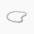 Mini Bowie Silver Rope Anklet